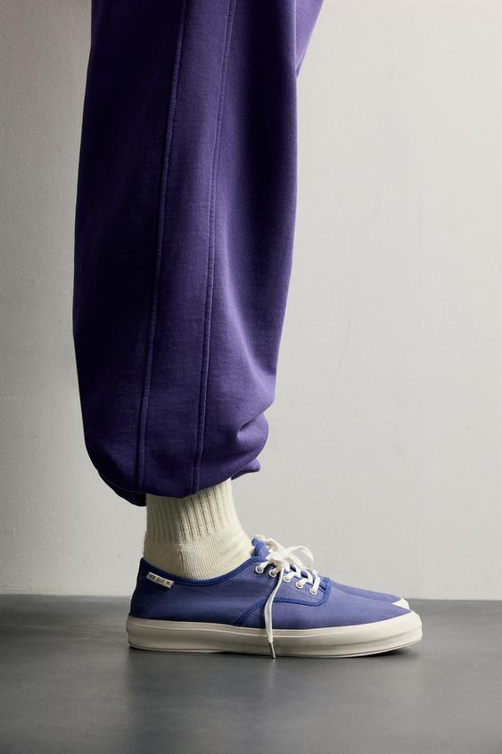 FRUIT OF THE LOOM™ FABRIC TRAINERS - Blue by Zara - Image 0