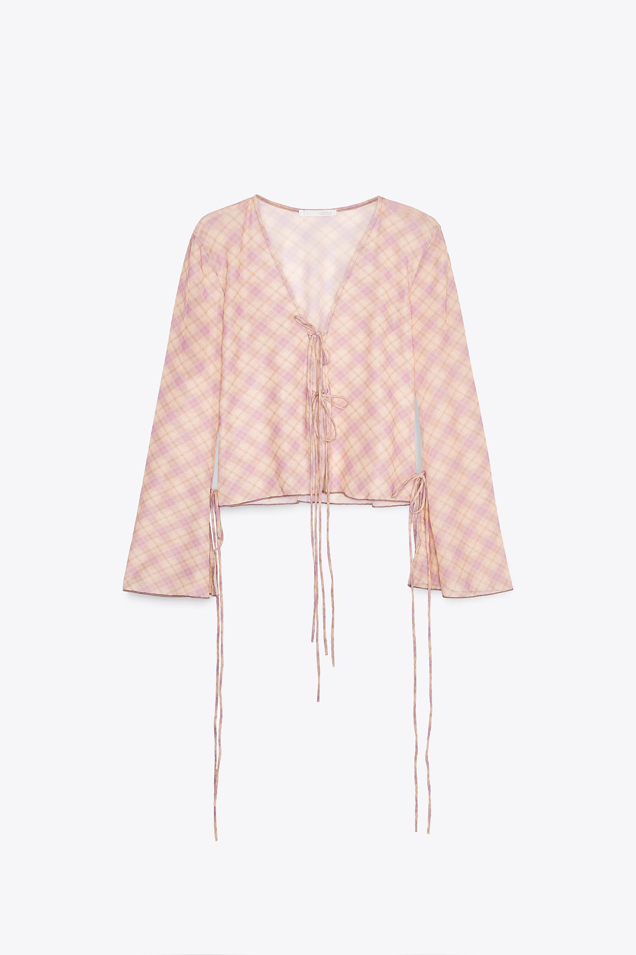 PRINTED TULLE SHIRT - yellow | ZARA United States PRINTED TULLE SHIRT - yellow | ZARA United States