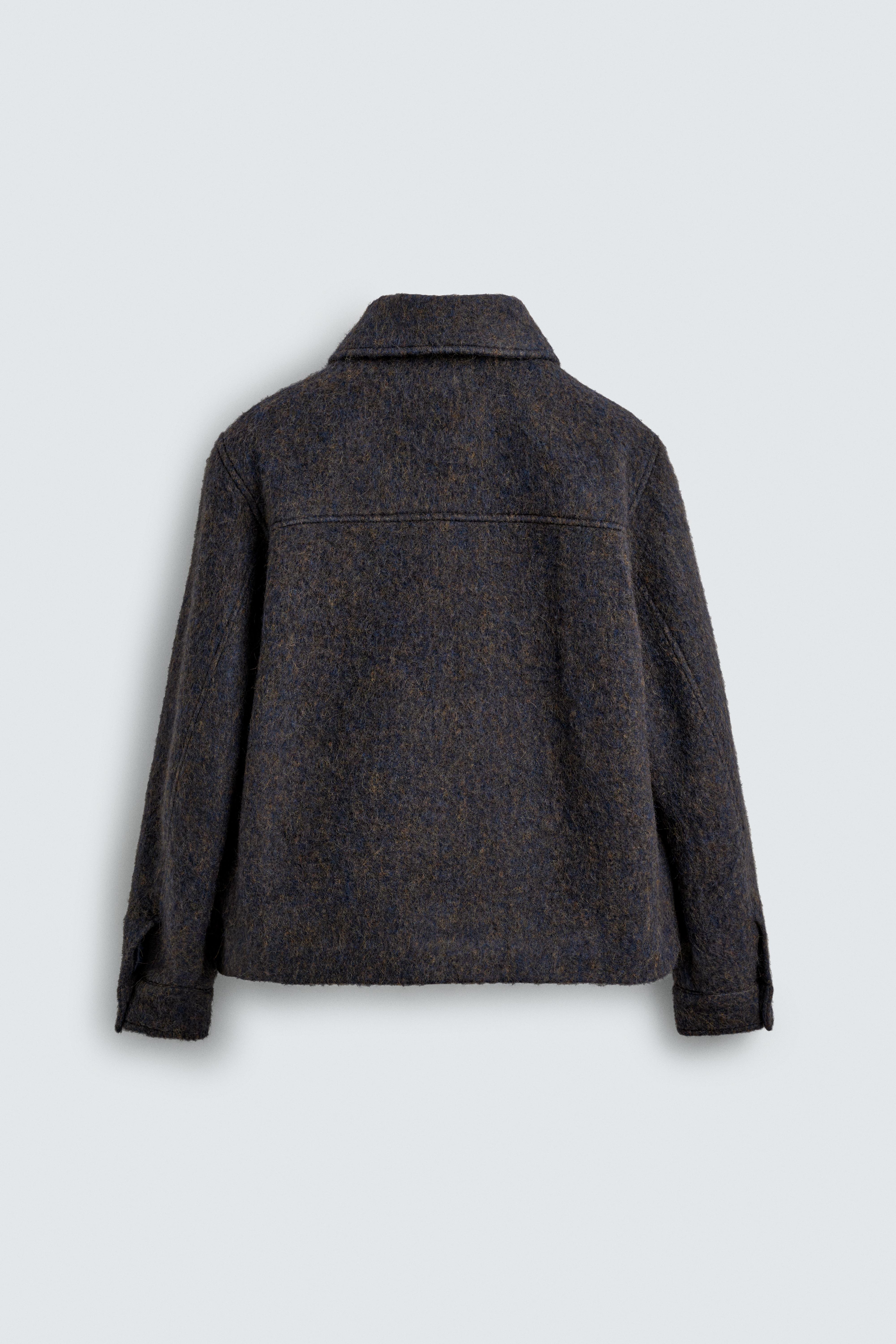 CROPPED FIT TEXTURED OVERSHIRT