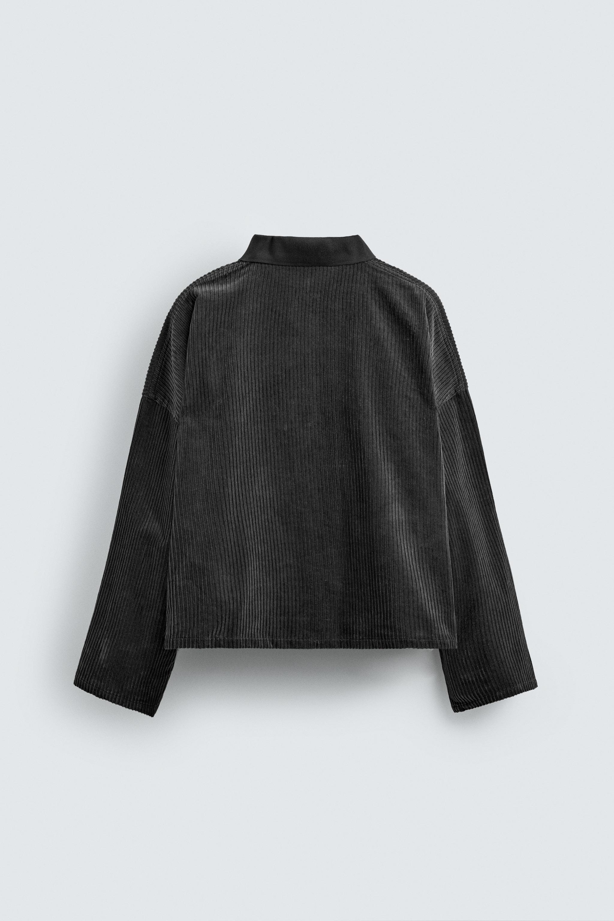 EMBROIDERED CORDUROY POLO SHIRT