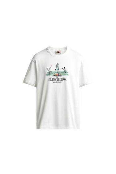 Zara FRUIT OF THE LOOM™ GRAPHIC T-SHIRT - White