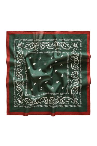 BANDANA PAISLEY IN COTONE PER ANIMALI DOMESTICI - Verde di Zara