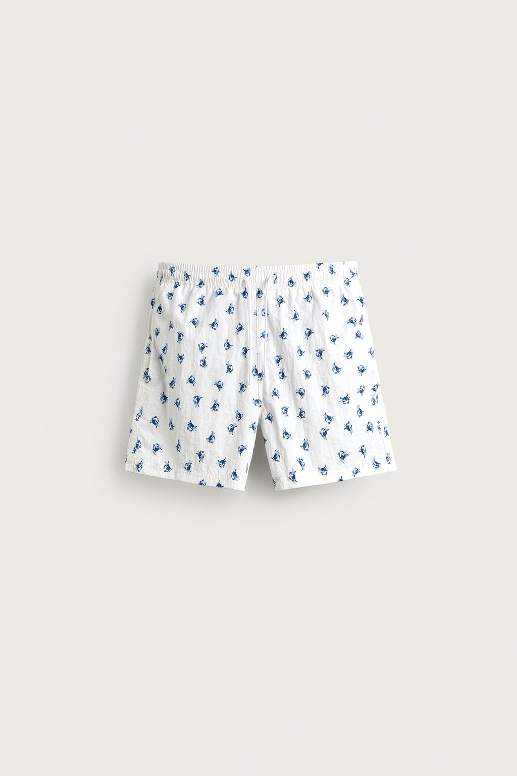 Crab Print Swimsuit — Men's