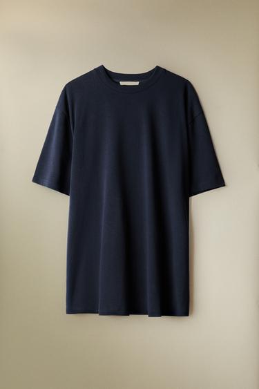 T-SHIRT MANCHES COURTES - Bleu de Zara - Image 5