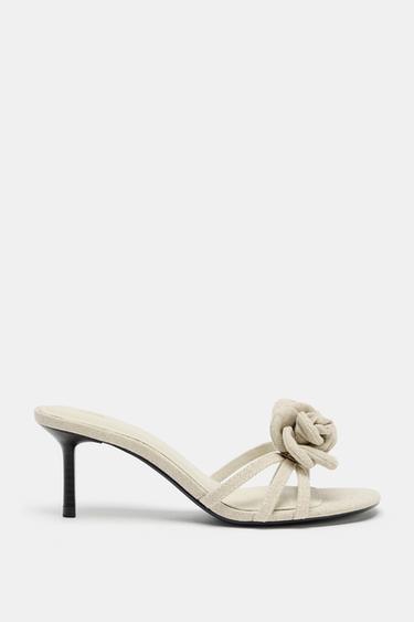 SANDALS WITH DECORATIVE STRAPS - Light beige by Zara