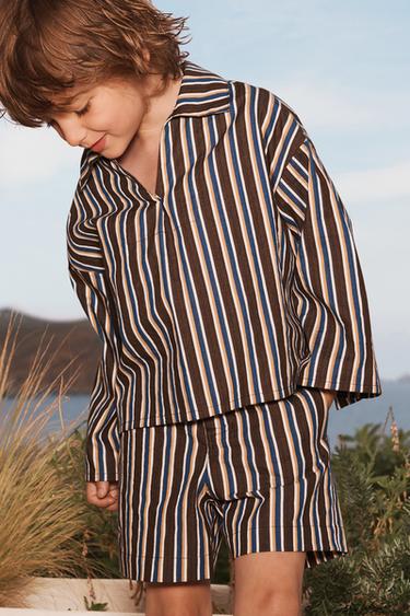 STRIPED LIMITED EDITION BERMUDA SHORTS - Dark brown by Zara - Image 2