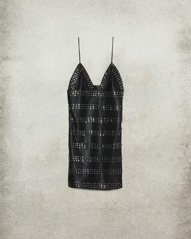 スタッズ付きレザーワンピース LUDOVIC DE SAINT SERNIN x ZARAブラックZaraのスタッズ付きレザーワンピース LUDOVIC DE SAINT SERNIN x ZARA - ブラック 