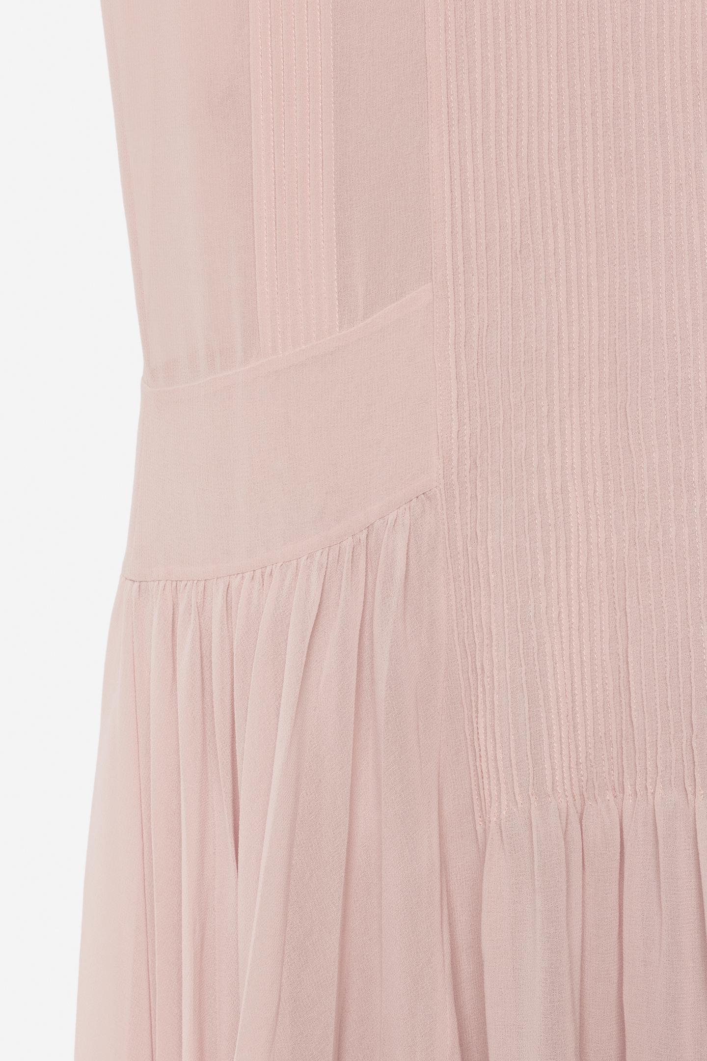 Женское платье Zara Pleated Dress - the Item, цвет: Бледный розовый — фото 11