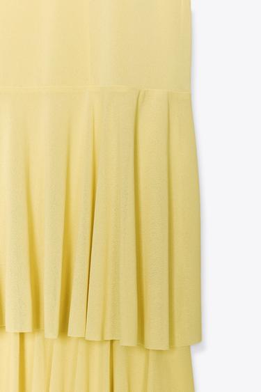 MIDI RUFFLE DRESS - Yellow by Zara - Image 6