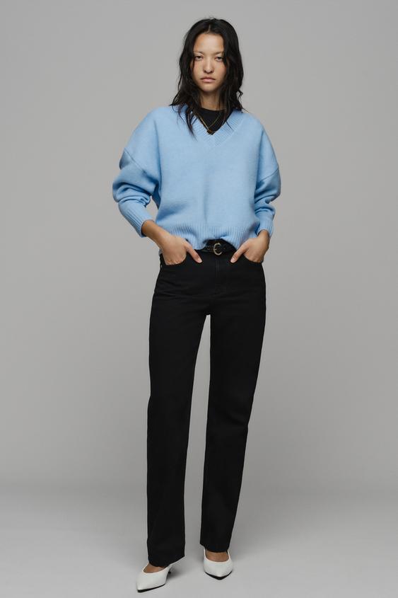 Zara SOFT KNIT SWEATER - Pastel blue - Image 0