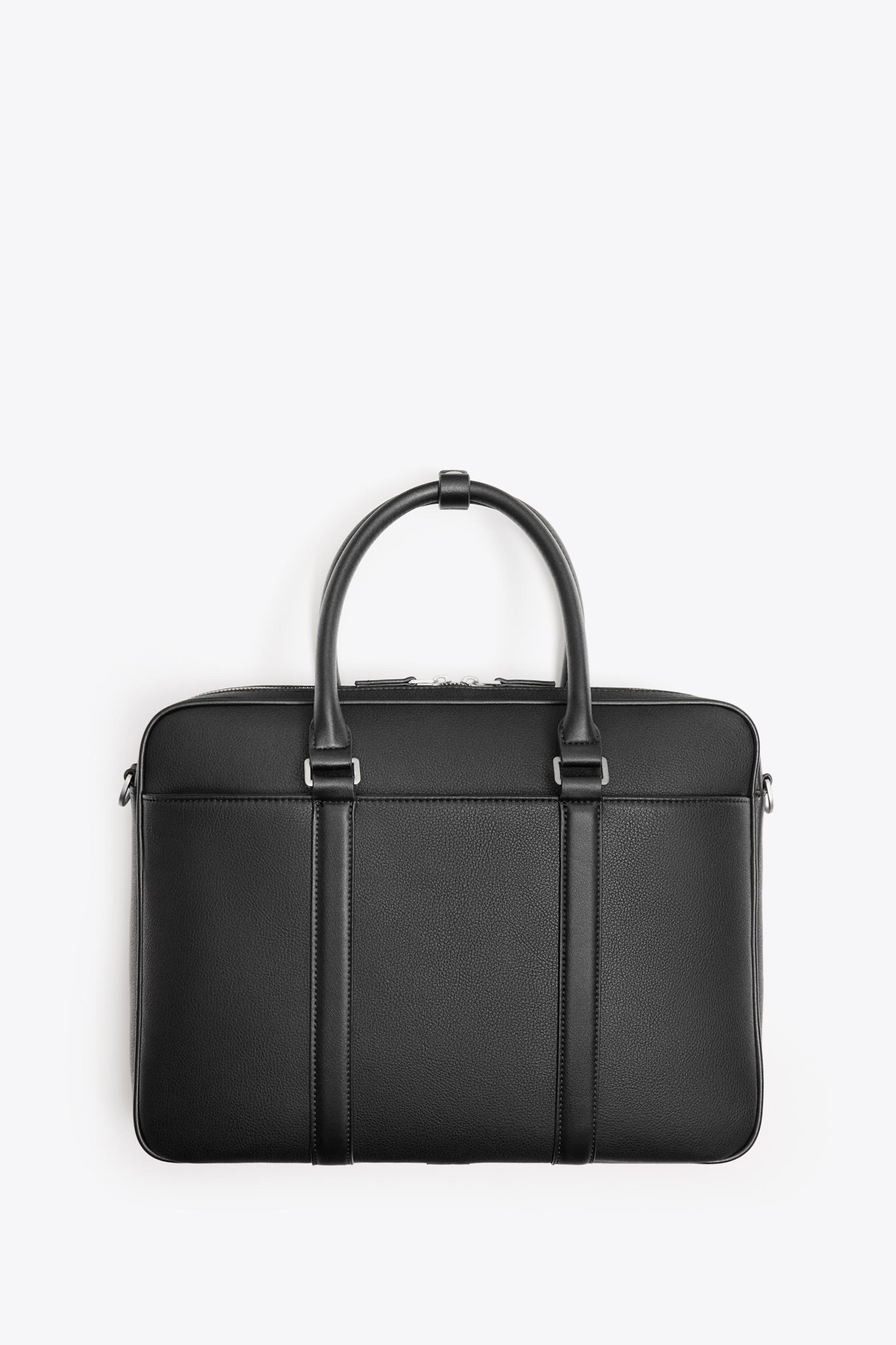 【ZARA】テクスチャード加工 ブリーフケース テクスチャード加工ブリーフケース - ブラック | ZARA Japan