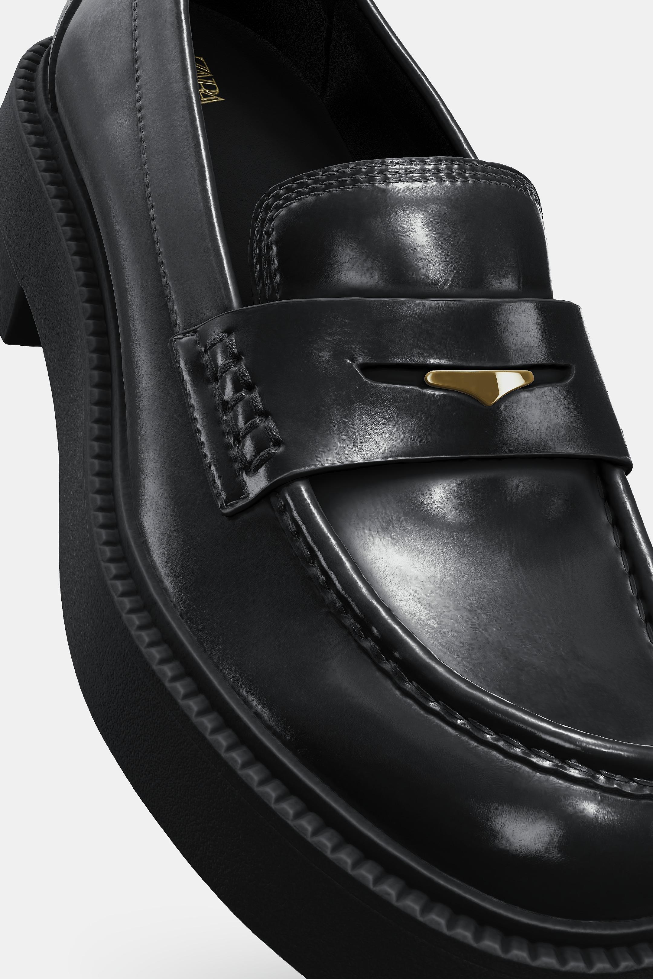 厚底ローファー - ブラック | ZARA Japan / 日本