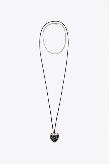 PACK OF HEART NECKLACES - Silver by Zara - Image 0