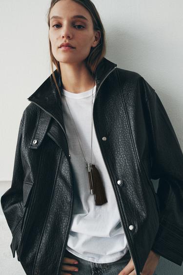 COLLAR METÁLICO TUBO FLECOS - Plata de Zara