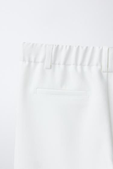 TAILORED WIDE-LEG TROUSERS - Oyster-white by Zara - Image 3