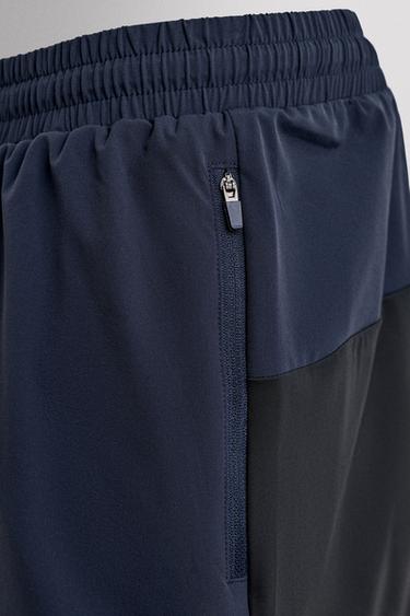 PANTALON TECHNIQUE COLOR BLOCK - Bleu marine de Zara - Image 9