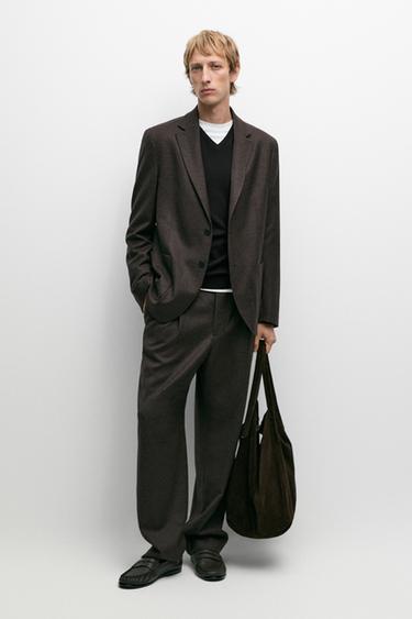 100% wool suit blazer — Dark brown 1