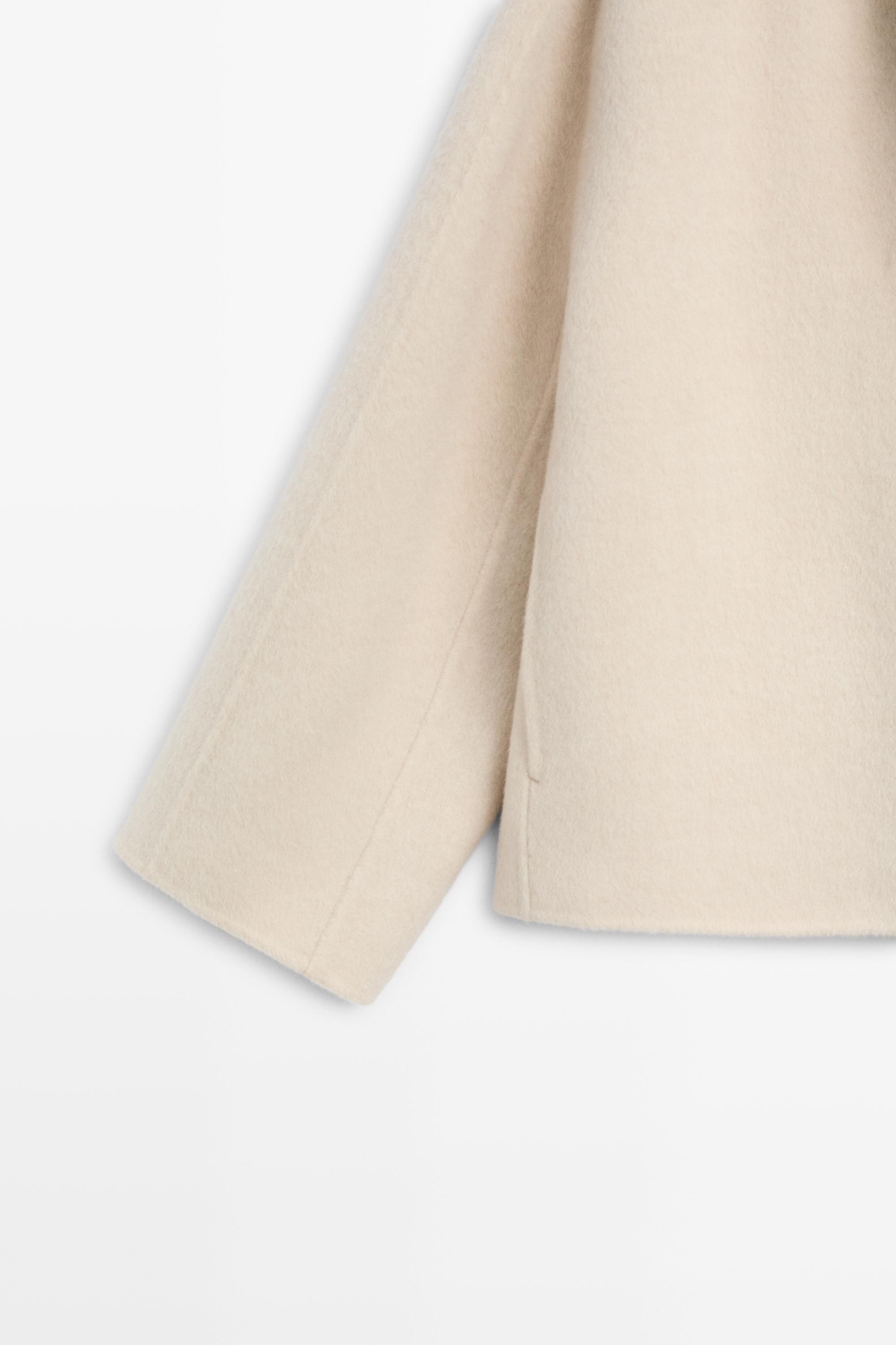 Short coat with scarf detail
