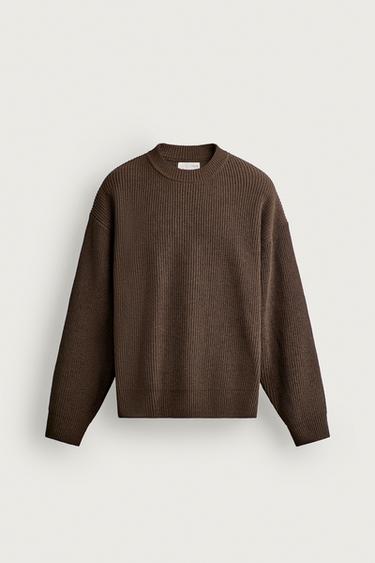 JUMPER RELAXED FIT CHENILLE - Brown by Zara