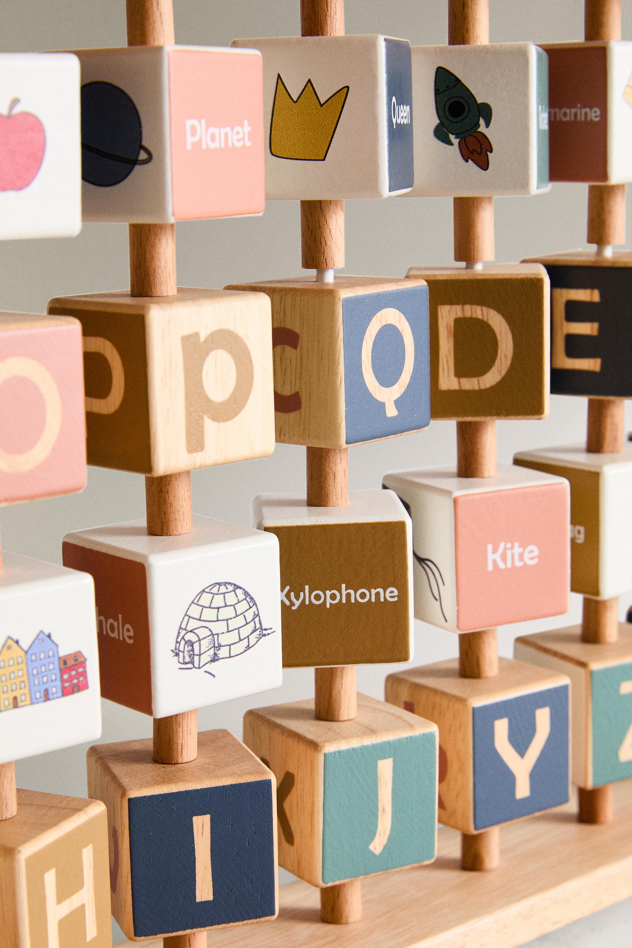 Zara KIDS' WOODEN ALPHABET TOY — фото 5