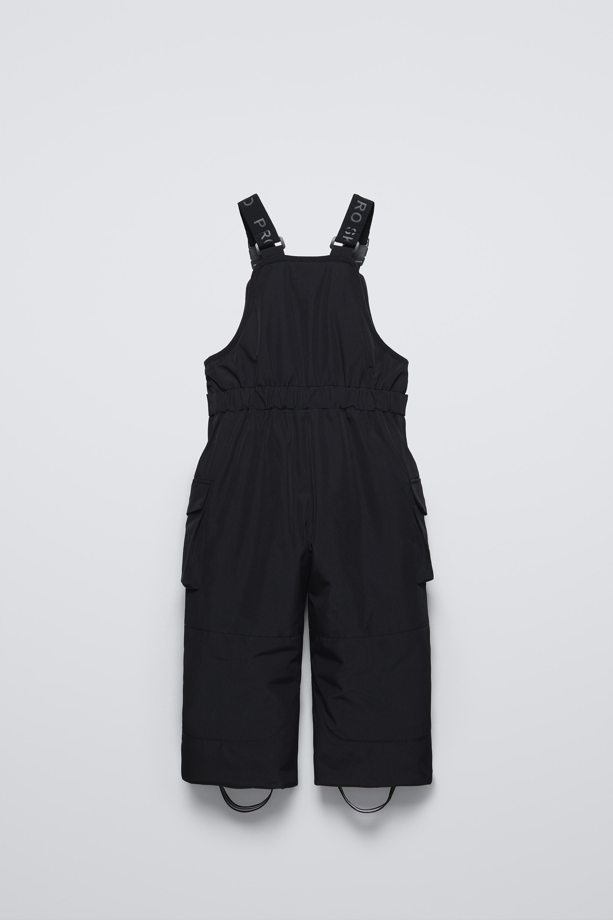 ZARA フレイオーバーオール スキーウェア スキーコレクション 黒
