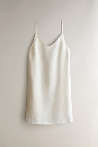 ЛЕНЕНА НОЩНИЦА - Екрю от Zara