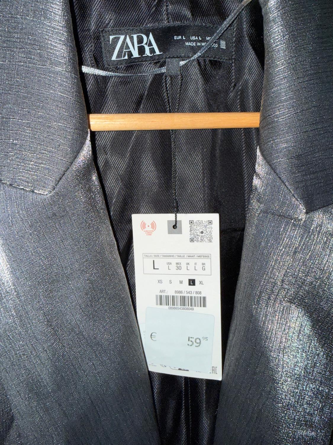 CREASED-EFFECT SHIMMERY BLAZER - Image 3