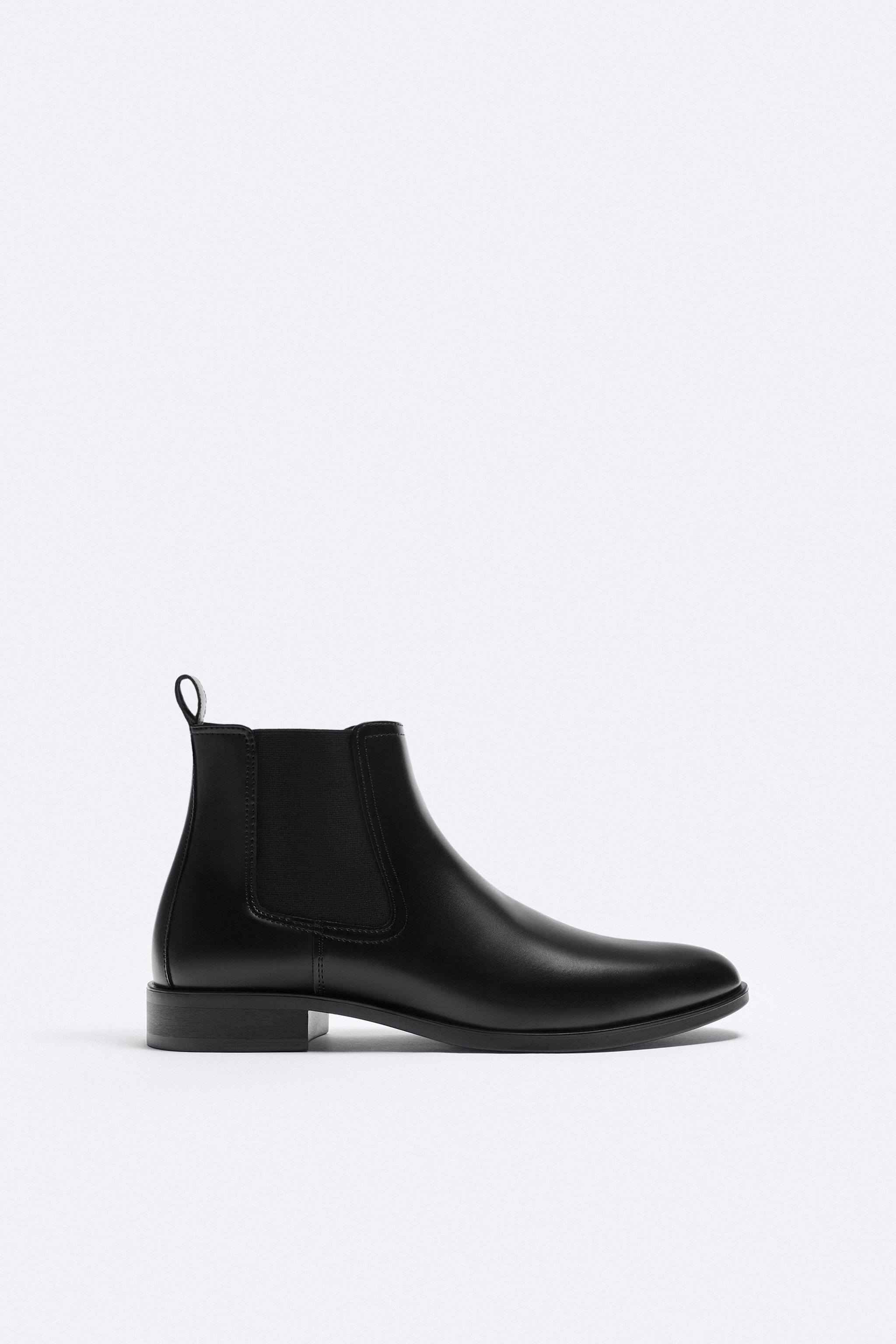 Black chelsea boots zara online