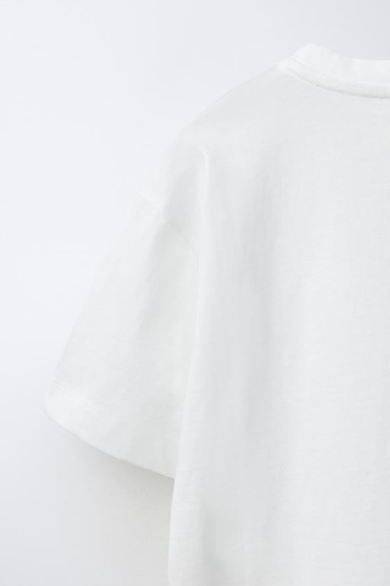 T-SHIRT UNI - Blanc de Zara - Image 3