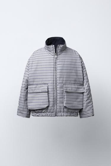 VESTE RÉVERSIBLE ET DÉPERLANTE À CARREAUX BENSIMON ® X ZARA - Bleu marine de Zara - Image 1