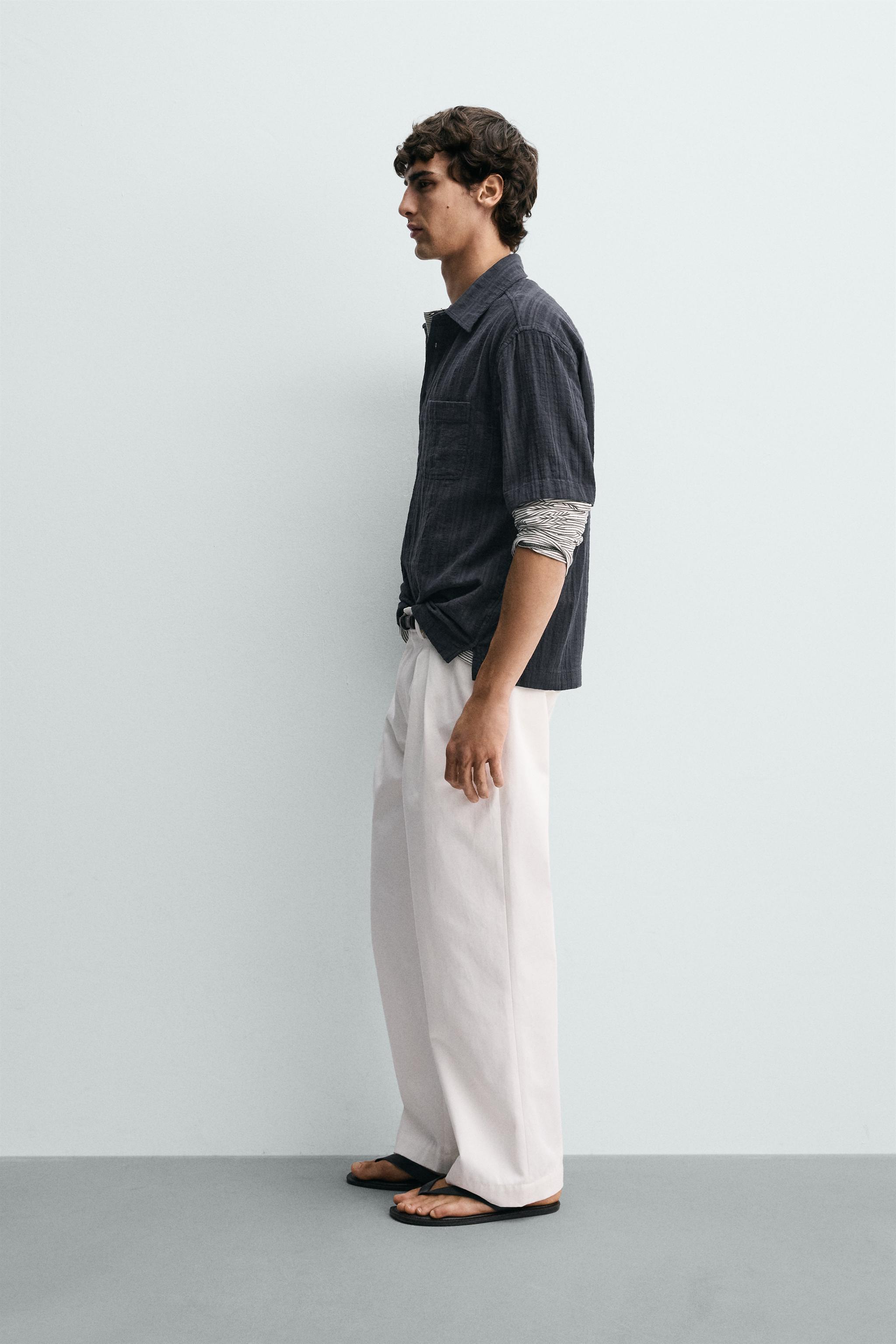 TEXTURED STRIPED POLO SHIRT