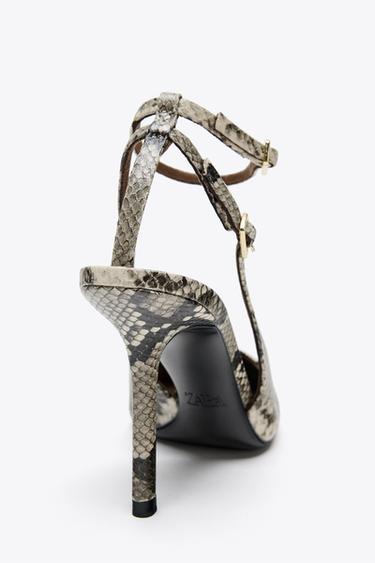 ANIMAL PRINT SLINGBACK HEELED SHOES - Snakeskin by Zara - Image 3
