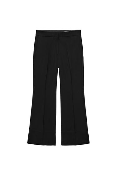 PANTALÓN CROPPED FLARE ZW COLLECTION LIMITED EDITION - Negro de Zara