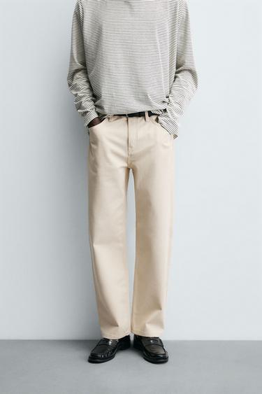 PANTALÓN STRAIGHT FIT - Crudo de Zara