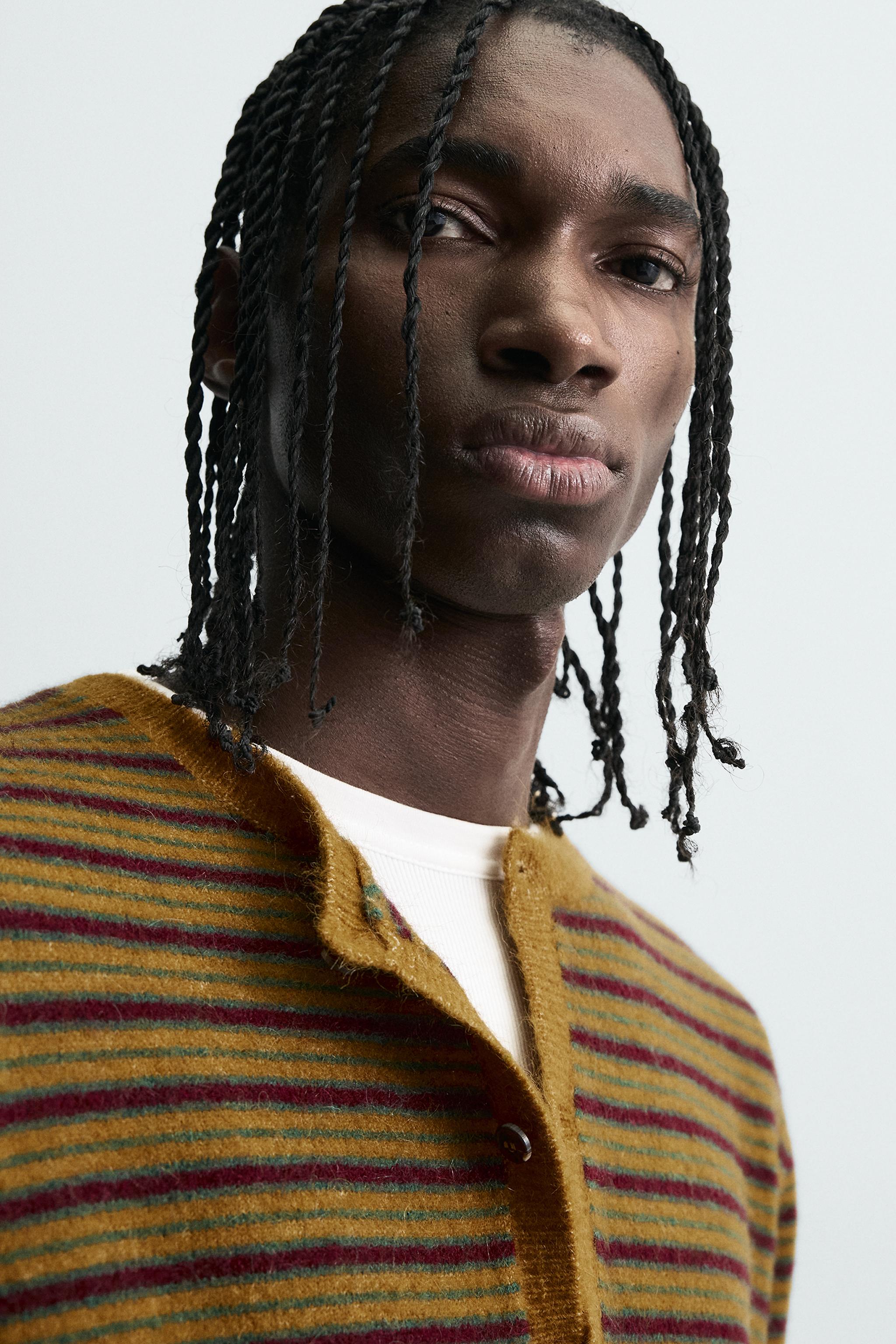 CARDIGAN EN JACQUARD À RAYURES