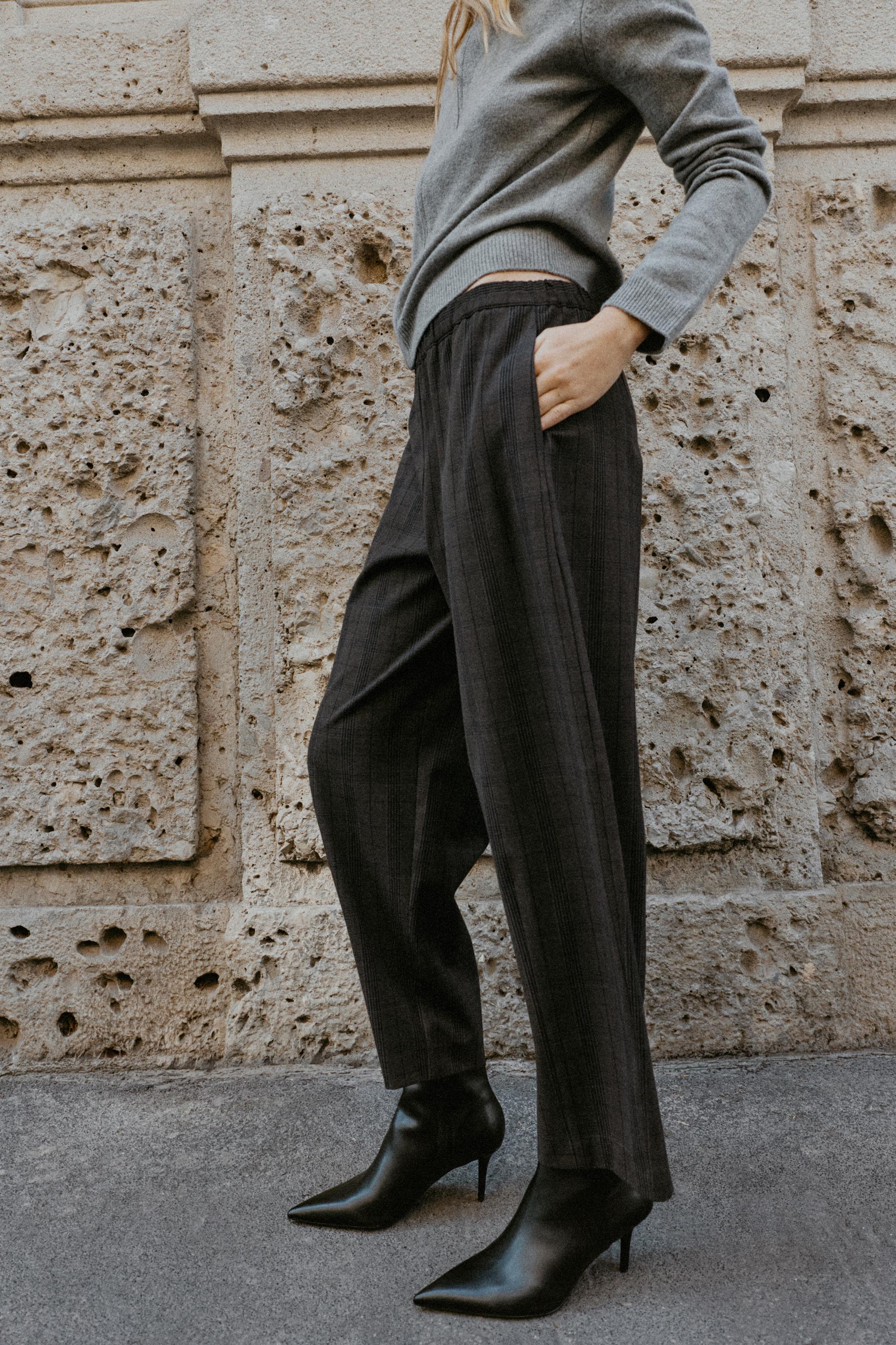 PLAID BARREL PANTS - thumbnail 4