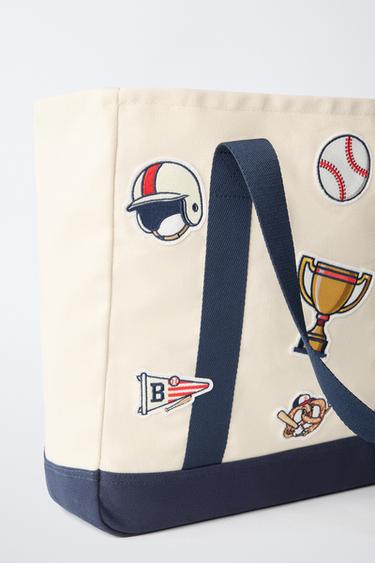 SAC SHOPPER À PIÈCES - Blanc écru de Zara - Image 2