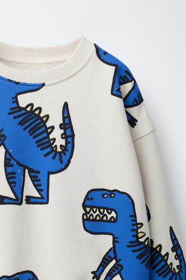 DINOSAUR PRINT SWEATSHIRT - Ecru by Zara - Image 2