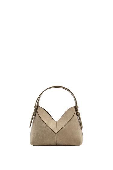 TOPSTITCH MINI TOTE BAG - SAND/BROWN by Zara
