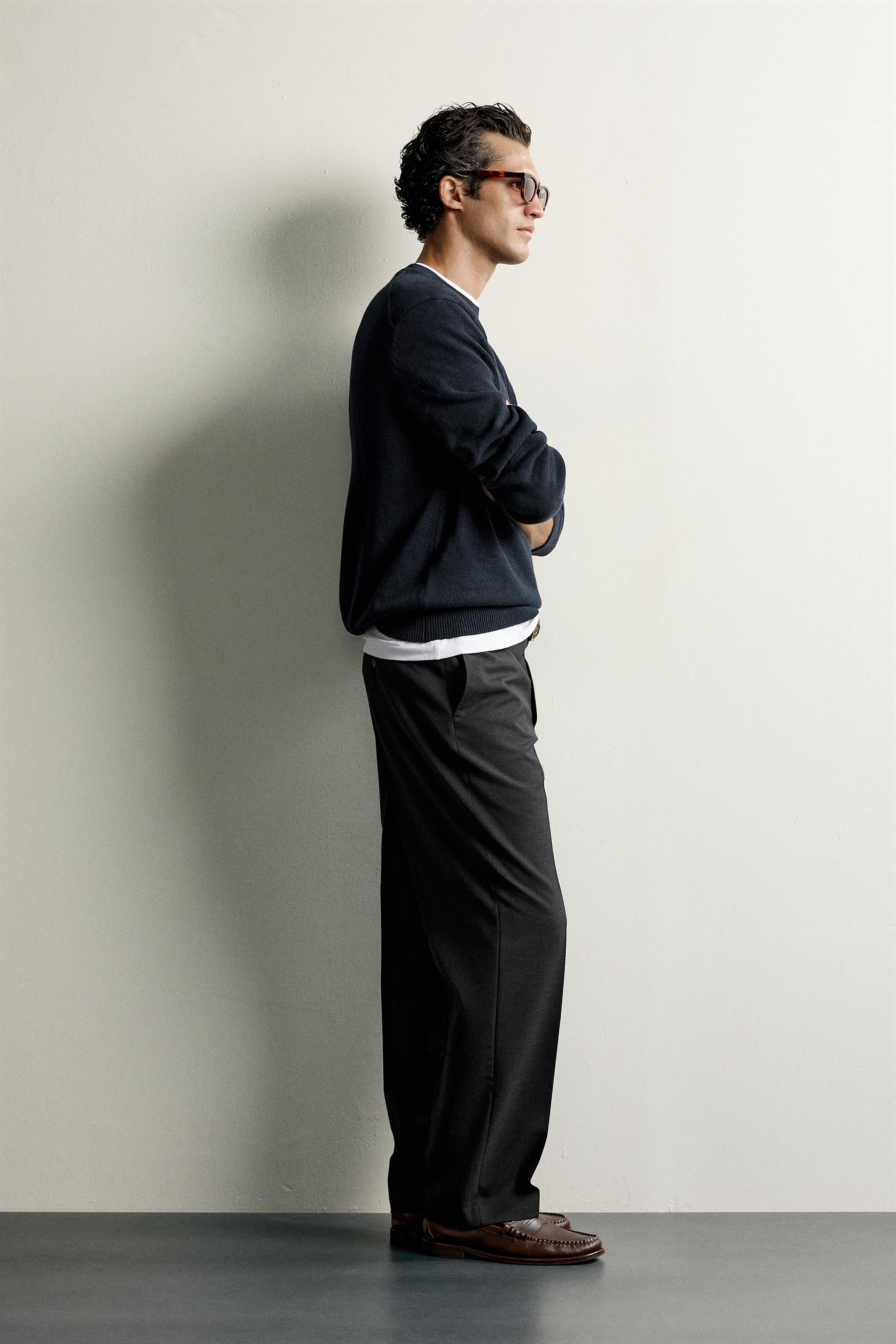 Мужские брюки Zara 100% WOOL REGULAR FIT PANTS — фото 4