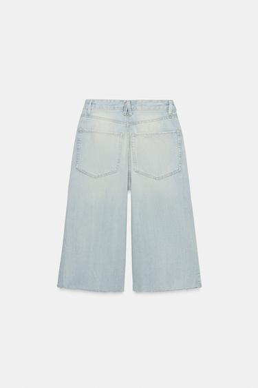BERMUDA JORTS DENIM TRF DÉCHIRURES TAILLE MI-HAUTE - Bleu clair de Zara - Image 5
