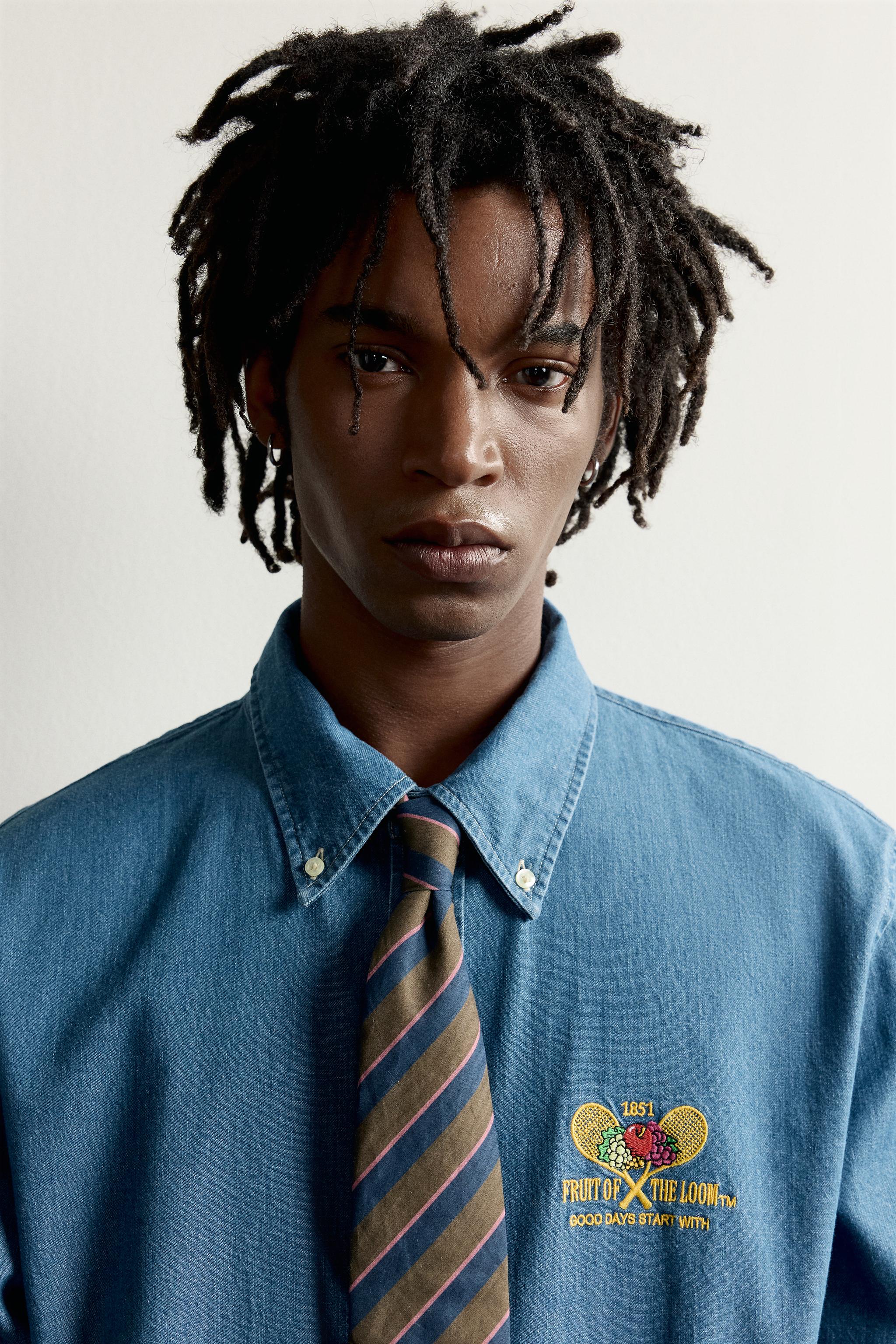 CHEMISE EN JEAN BRODÉE FRUIT OF THE LOOM™