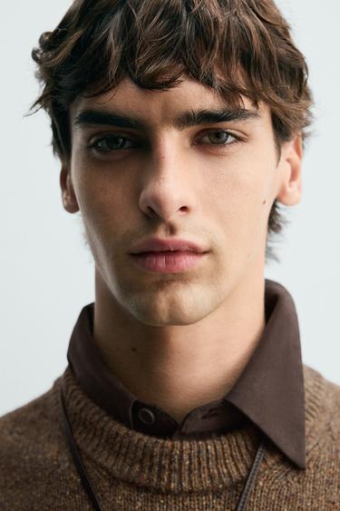 ШЕРСТЯНОЙ СВИТЕР ИЗ ПРЯЖИ — КОРИЧНЕВЫЙ от Zara