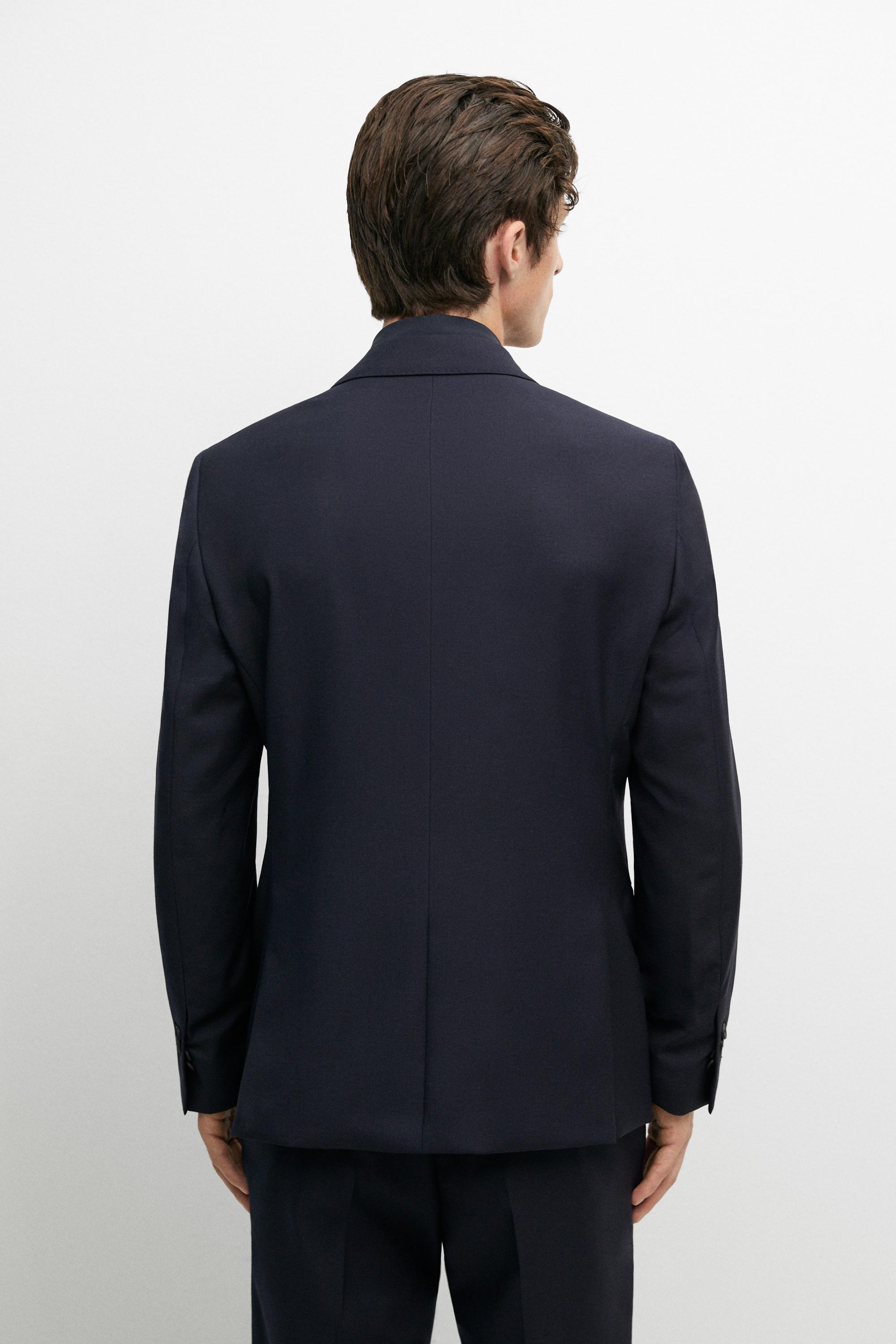 Textured suit blazer