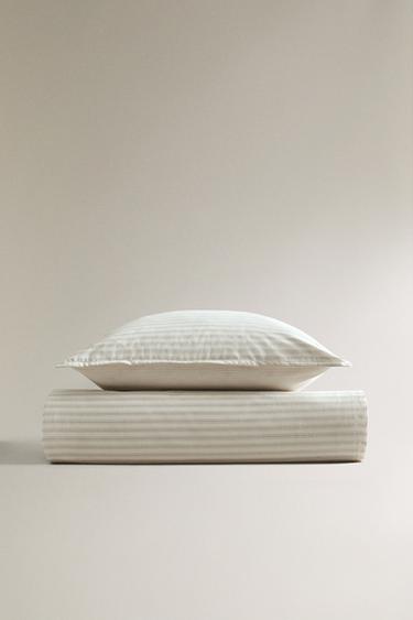 HOUSSE DE COUETTE ENFANT RAYURES RÉVERSIBLE - Bleu clair de Zara - Image 0