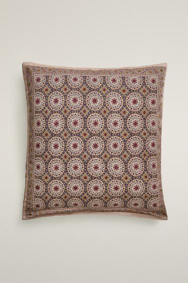 FADED SATEEN PRINTED PILLOWCASE (300 THREAD COUNT) — Beige 2