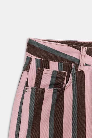 Z1975 STRAIGHT STRIPED MID-RISE JEANS - striped by Zara - Image 7