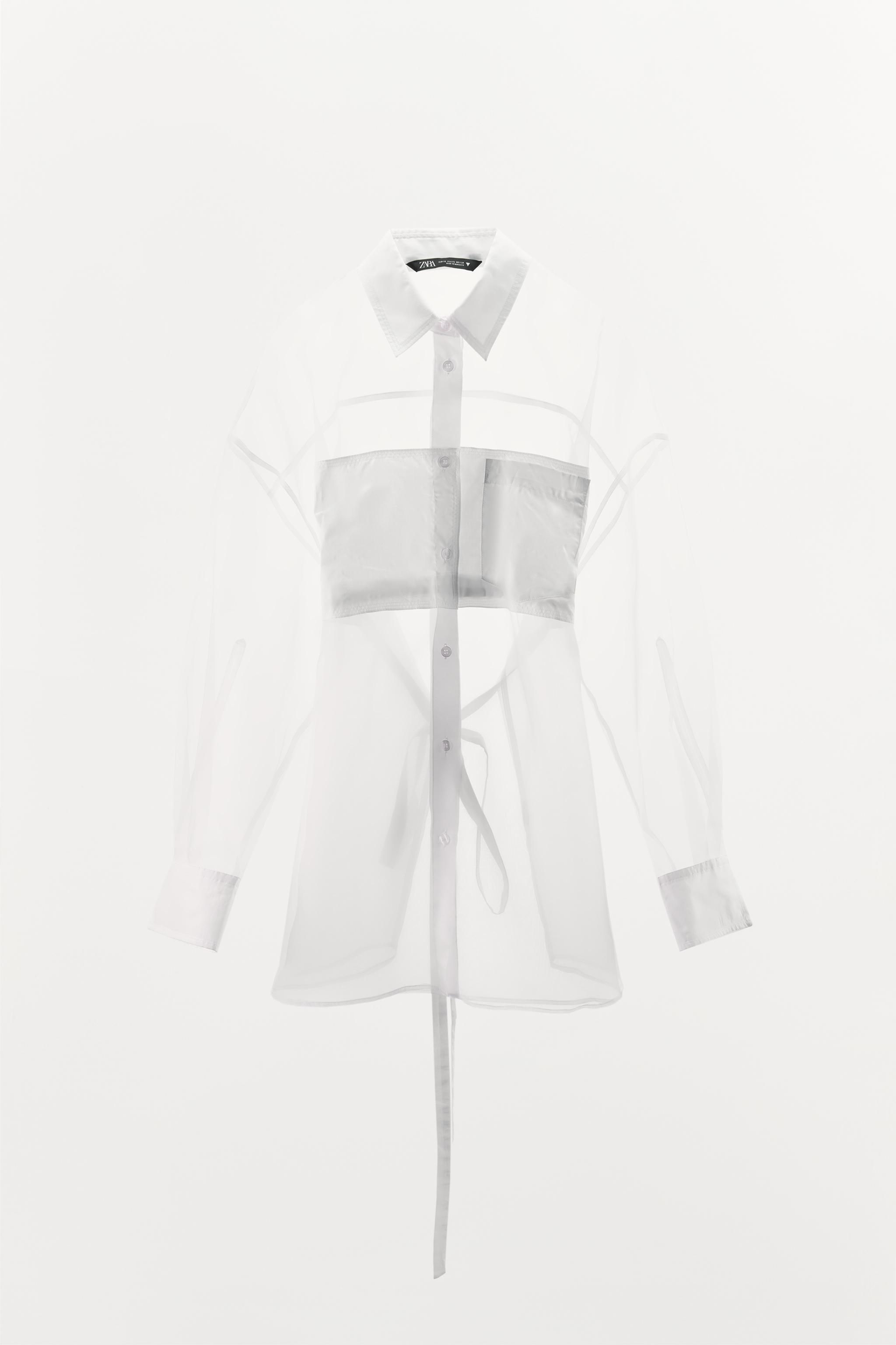 OVERSIZE ORGANZA POPLIN SHIRT