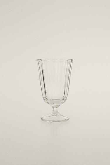 Zara RAISED FACETED WINE GLASS - Transparent - Image 0