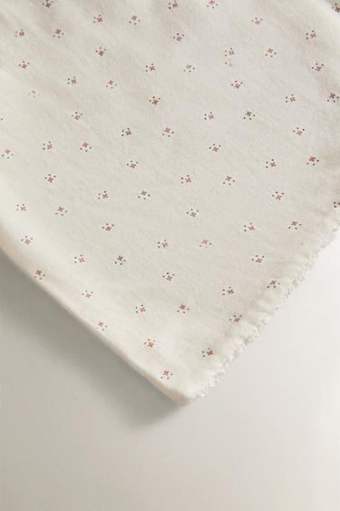 FLORAL MUSLIN BABY TOWEL - Ecru by Zara - Image 2